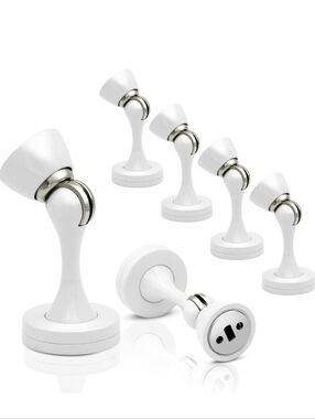 White Magnetic Door Stoppers - Set Of 5